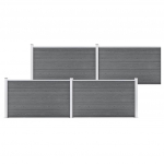 vidaXL Sodo tvora, pilkos spalvos, 699x106cm, WPC (49073+3x49075)