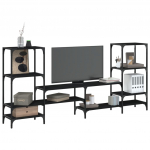 vidaXL Televizoriaus spintelė, juoda, 206,5x28,5x95cm, mediena