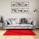vidaXL Kilimas OVIEDO, raudonos spalvos, 120x120cm, trumpi &scaron;ereliai