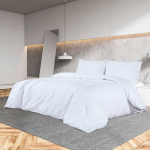 Patalynės komplektas baltos spalvos 200x200cm medvilnė