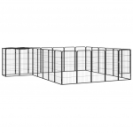 &Scaron;unų aptvaras 26 segmentai juodas 50x100cm plienas