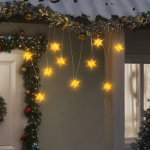 Kalėdinis &scaron;viestuvas geltonos spalvos 10cm 10 LED lempučių
