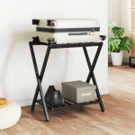 Stovas lagaminui juodos spalvos 68x38x58cm bambukas