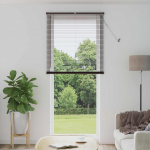 Venecijos žaliuzės Tamsiai ruda su ra&scaron;tu 213 x 80 cm PVC