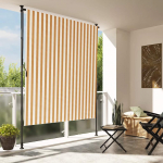 Lauko roletas oranžinis/baltas 150x270cm audinys ir plienas