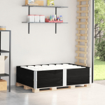Padėklų apvadai 2vnt juodi 150x100cm pu&scaron;ies masyvas