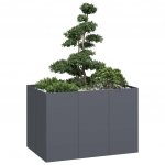 Lovelis antracito spalvos 120x80x80cm plienas