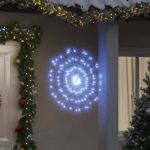 Kalėdinis &scaron;viestuvas fejerverkas 140 &scaron;altų baltų LED 17cm
