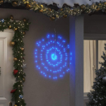 Kalėdiniai &scaron;viestuvai fejerverkai 4vnt 140 mėlynų LED 17cm