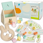 Pastelinis lavinamasis rinkinys kūdikiams CLASSIC WORLD 12&ndash;18 mėn