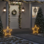 Kalėdinė &scaron;viečianti dekoracija žvaigždė 80LED 60cm