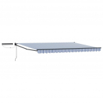 Elektrinė i&scaron;traukiama pavėsinė Mėlyna ir balta 45 &times; 3 m