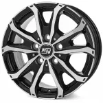 MSW 48 VAN (Max Load: 1300 kg) R17 7J 5x130 ET68 CB78.1 Gloss Black Full Polished