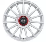 OZ Racing Superturismo Evoluzione WRC R20 8.5J 5x112 ET30 CB79 Race White Red Lettering