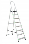 Kopėčios aliuminės, buitinės 120kg EUROSTYL | 8 pakopų 162-240cm, max 120 kg