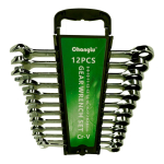 ⬡ Kombinuotų raktų su terk&scaron;le rinkinys 12vnt. (8-19) (CL403912, CHANGLU TOOLS)