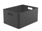 Daiktadėžė ROTHO, 28 l, pilka, 43&times;33&times;21,5 cm