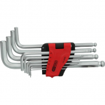 L-raktų &scaron;e&scaron;iakampių komplektas 1,5-10mm, 10vnt, ilgi, KS Tools