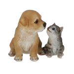 Dek. "&Scaron;uo su kate", 15.4 cm x 12.6 cm x 13.4 cm, ruda/pilka