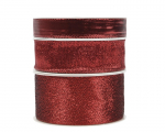 Dovanų pakavimo juostelė Decoris Glitter, raudona