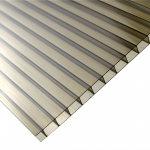 Kanalinis polikarbonatas 10 mm bronza (pagamintas ES) - 1,05 m - 6 m