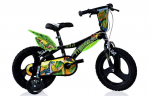 Vaiki&scaron;kas dviratis Dino Bikes 616L-DS, juodas/žalias, 16"