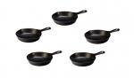 Impregnuotų 16 cm KamadoClub ketaus keptuvėlių rinkinys, 5 vnt.