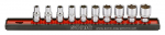 Sonic 1/4" galvučių rinkinys su metaliniu laikikliu 10 vnt. (101001, SONIC)