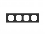 Keturvietis rėmelis VILMA QR1000, matinės juodos spalvos