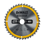 DeWalt Medžio pjovimo diskas 216x30x40T, DeWALT
