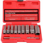 ⬡ Varžtų i&scaron;traukimo galvučių rinkinys 11 vnt. (6-19 mm) 3/8'' (WT01E9373)