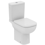 Pastatomas WC Ideal Standard i.life A RimsLS+, paauk&scaron;tintas, su bakeliu ir lėtai nusileidžiančiu dangčiu