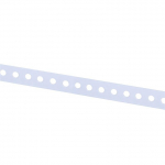 Tvirtinimo juosta, perforuota, 12 x 0.7 mm, 3 m, balta