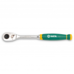 ⬡ Greito atleidimo terk&scaron;lė 1" 1/2" (la&scaron;o formos), su mink&scaron;ta rankena, 72 dantys (ST13971G, SATA)