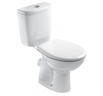 EUROLINE-N, WC Komplektas (WC su horiz. nuotaku, su dvig. nuleid. sist. Dual Flush, vand. įvadas i&scaron; &scaron;ono kairėje, term