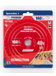 Specialist+ Pjovimo diskas 160x40Tx20mm, Demolition PREMIUM, SPECIALIST+