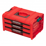 Qbrick QBRICK PRO įrankių dėžė su 3 stalčiais 2.0 EXPERT RED