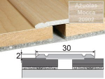 Profilis Effector A02 sujungimo, klijuojamas | ąžuolas Mocca 93 cm 30x2 mm