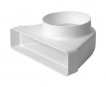 Ventiliacijos alkūnė EUROPLAST KLD25 220 x 55mm D125 90&deg;