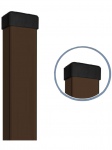 Tvoros stulpas 60x40x1700 mm, rudas (1,2mm)