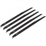 Atsarginiai pjūkleliai el.siaurapjūkliui (medžiui) 6TPI HCS 5 vnt. Faster Tools | 300x19x1,2mm