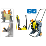 Metalinis vežimėlis su žarna Super Ego, 20 m (1/2&rdquo;; 12 mm)