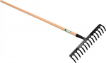 Grėblys mediniu kotu Flo | 140cm 14 dantų