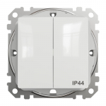 Jungiklis SCHNEIDER SEDNA DESIGN, 2 klav., IP44, balt.spalv.