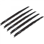 Atsarginiai pjūkleliai el.siaurapjūkliui (medžiui) 6TPI HCS 5 vnt. Faster Tools | 240x19x1,2mm