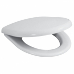Sėdynė su dangčiu Deep, antibakterinė, plieninės sąvaros, su SLOW CLOSE, paauk&scaron;tintam unitazui, baltas