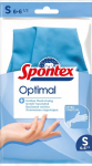Latekso pir&scaron;tinės Spontex Optimal, S, mėlyna, 1 pora