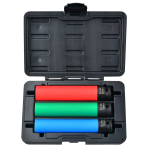 ⬡ 1/2'' Prailgintų smūginių galvučių rato raktams rinkinys 3vnt. L=150mm (CL104413, CHANGLU TOOLS)