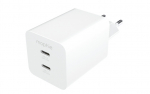 mophie Essentials Power Adapter Dual USB-C PD 50W EU White