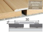 Profilis Effector A02 sujungimo, klijuojamas | ąžuolas Arctic 180 cm 30x2 mm